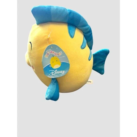 Squishmallow 10” Flounder Disney The Little Mermaid Plush Official Kellytoy NWT - Picture 2 of 6